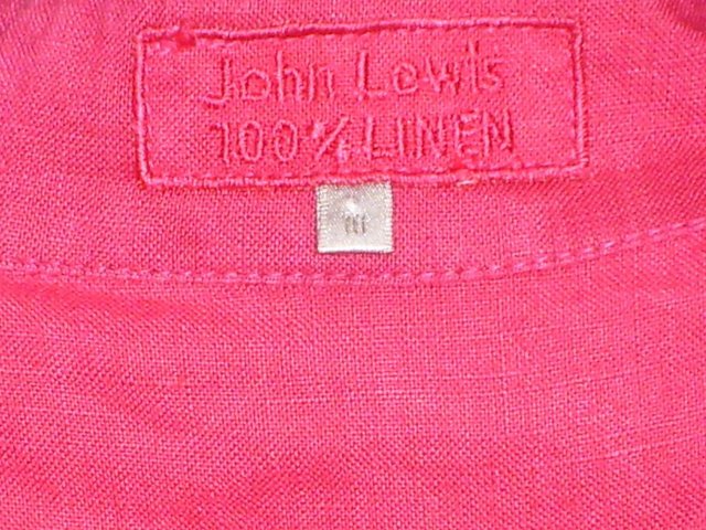 Image 6 of JOHN LEWIS Cerise Linen Shirt Top – Size 16