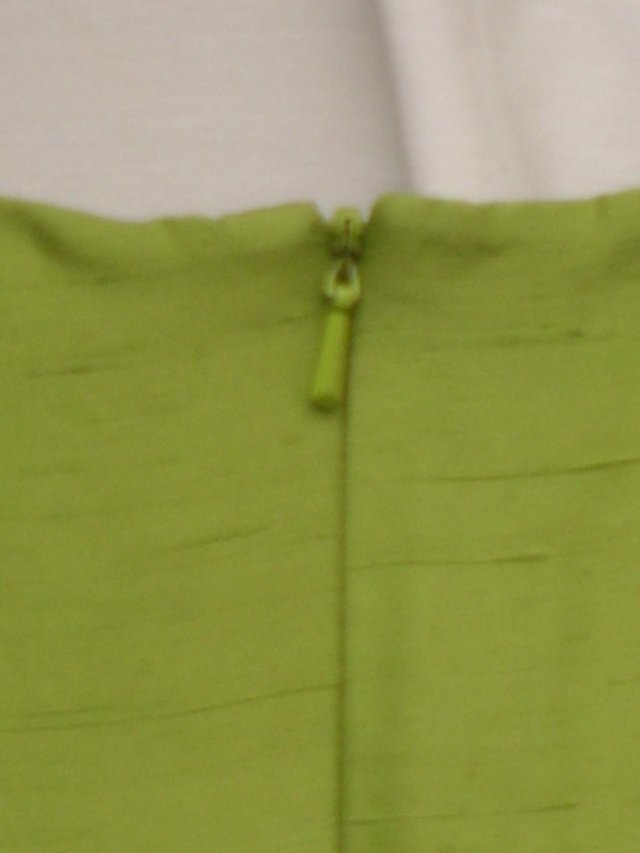 Image 6 of ART OF SILK Lime Green Silk Mini Dress – Size 8