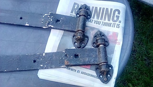 Preview of the first image of Heavy duty 24inch gate hinges.