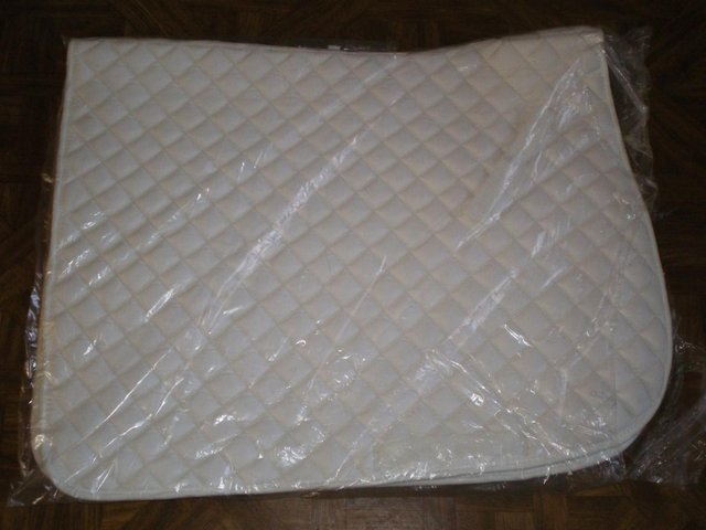 Preview of the first image of New: White full size saddle cloth.
