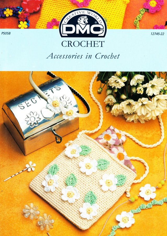Preview of the first image of Accessories in Crochet Pattern Book by Claire Crompton.