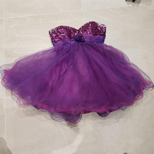 Image 2 of Stunning Pinky/Purple Party Dress. Size 10.