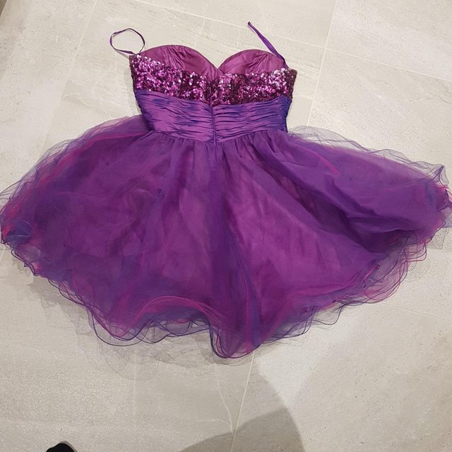 Image 3 of Stunning Pinky/Purple Party Dress. Size 10.