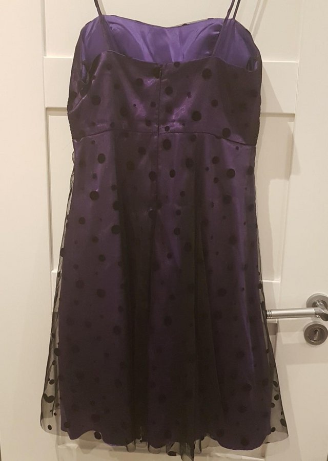 Image 2 of Full silky purple lining with black laced spotted cover and