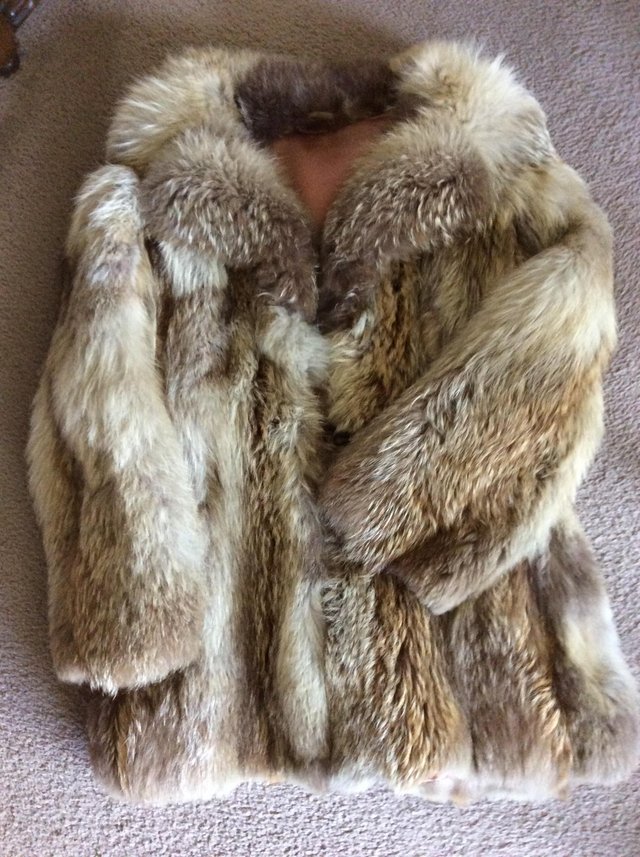 Preview of the first image of Ladies Blue Fox fur jacket.