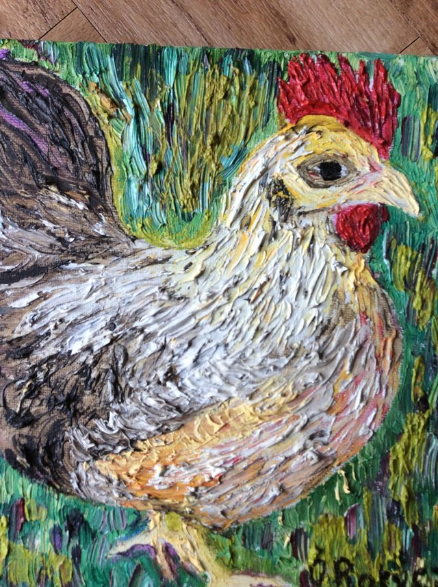 Image 2 of Original oil painting of hen