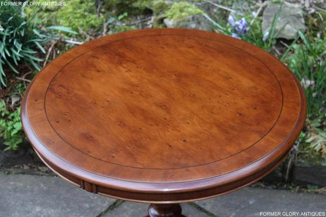 Image 7 of A YEW WOOD SIDE OCCASIONAL COFFEE LAMP PHONE TEA WINE TABLE