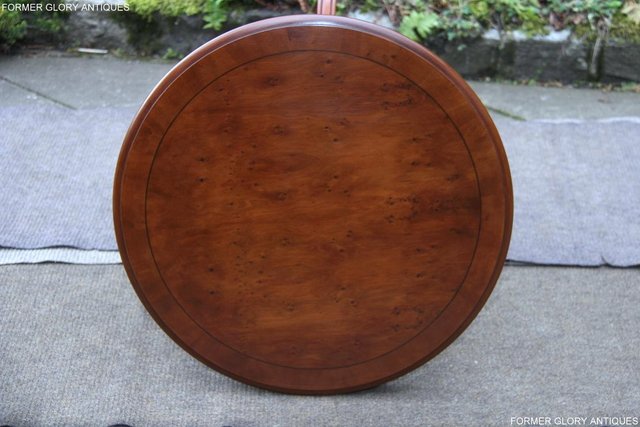 Image 9 of A YEW WOOD SIDE OCCASIONAL COFFEE LAMP PHONE TEA WINE TABLE