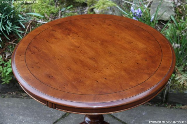 Image 21 of A YEW WOOD SIDE OCCASIONAL COFFEE LAMP PHONE TEA WINE TABLE