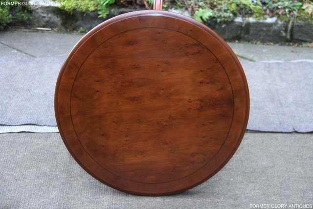 Image 26 of A YEW WOOD SIDE OCCASIONAL COFFEE LAMP PHONE TEA WINE TABLE