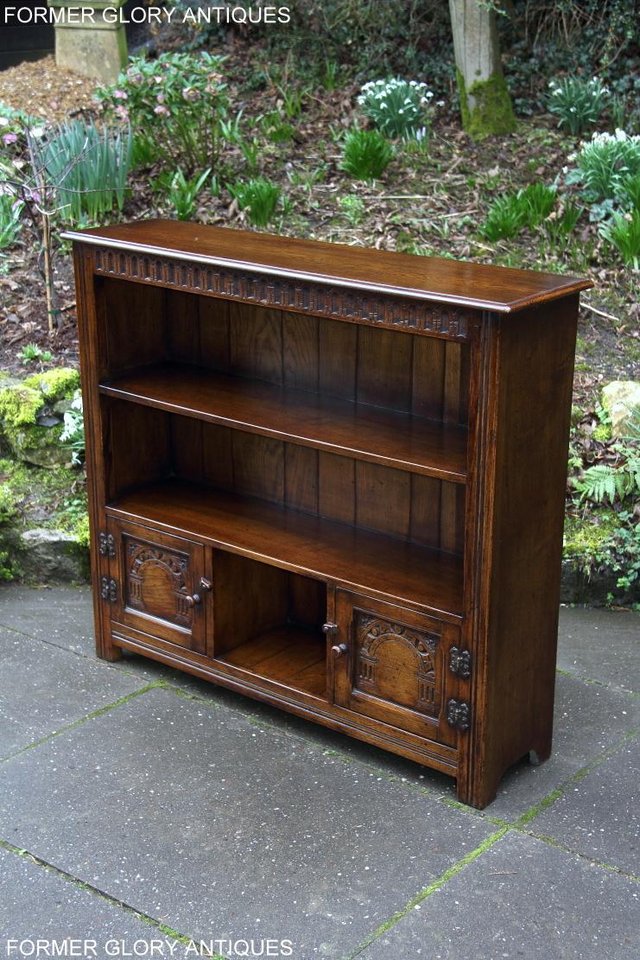 Image 8 of A TITCHMARSH AND GOODWIN OAK BOOKCASE SHELVES CD DVD CABINET