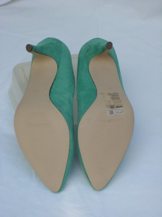 Image 5 of H&M Faux Suede Green Shoes – Size5/38 NEW
