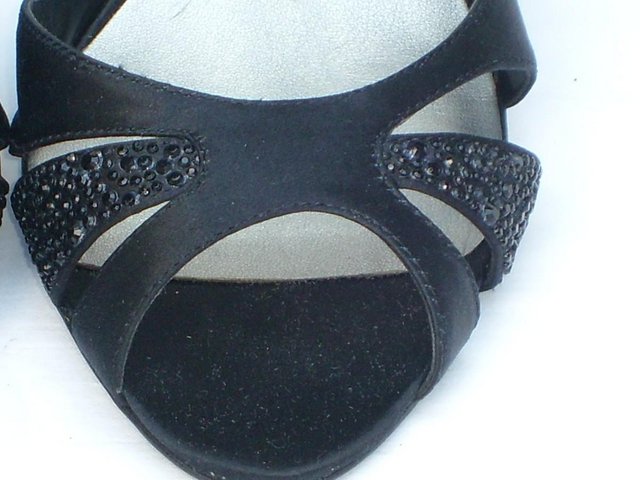 Image 5 of PRINCIPLES Black Satin Evening Shoes– Size8/41 NEW