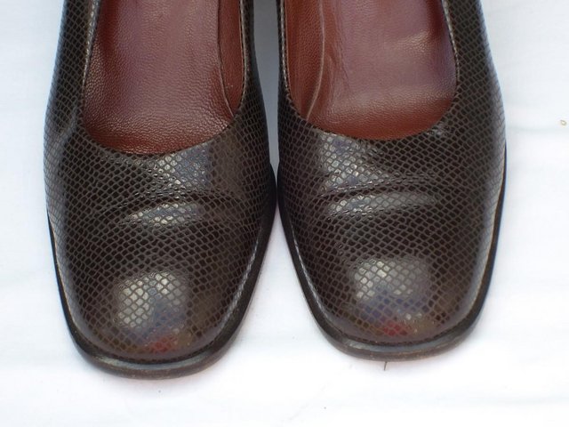 Image 6 of BALLY Leather Block Heel Court Shoes–Size 5 ½/38.5