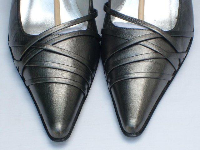 Image 6 of BERTIE Gunmetal Grey Leather Shoes – Size 6/39