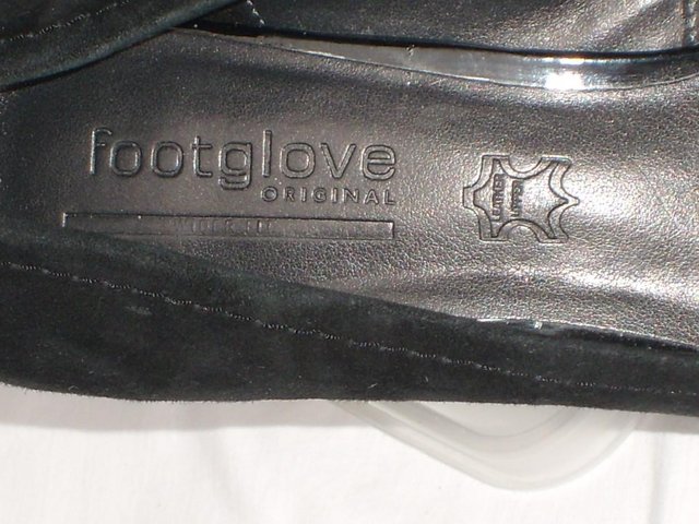 Image 3 of FOOTGLOVE Black Suede Court Shoes – Size 5/38 NEW