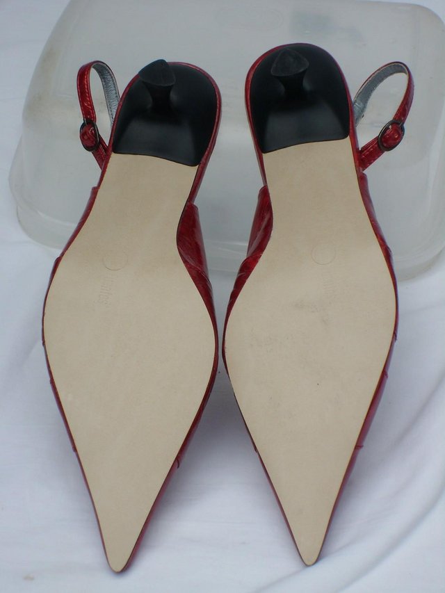 Image 6 of LORENA FUENTES Red Patent Leather Shoes–Size 7/40 NEW