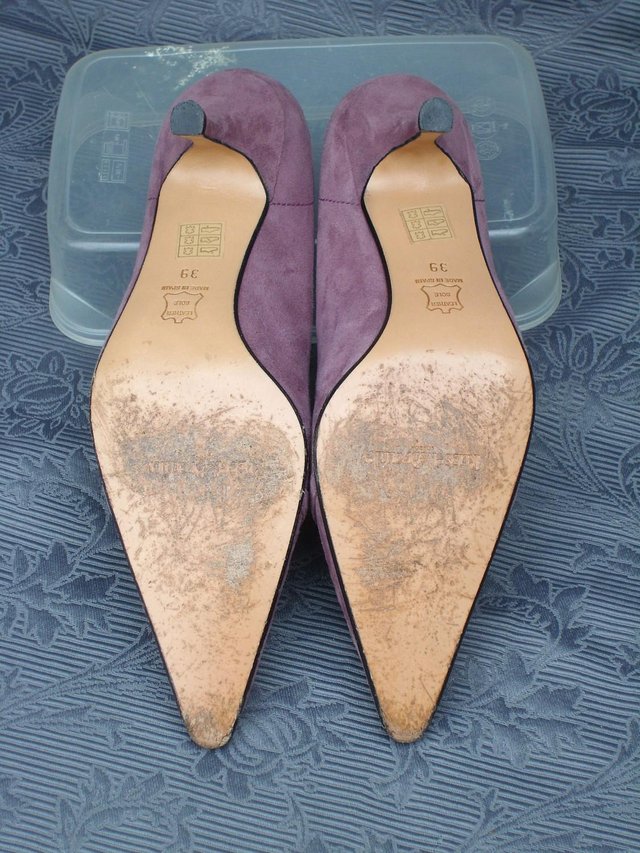 Image 5 of RUSSELL & BROMLEY Mauve Suede Shoes - Size 6/39