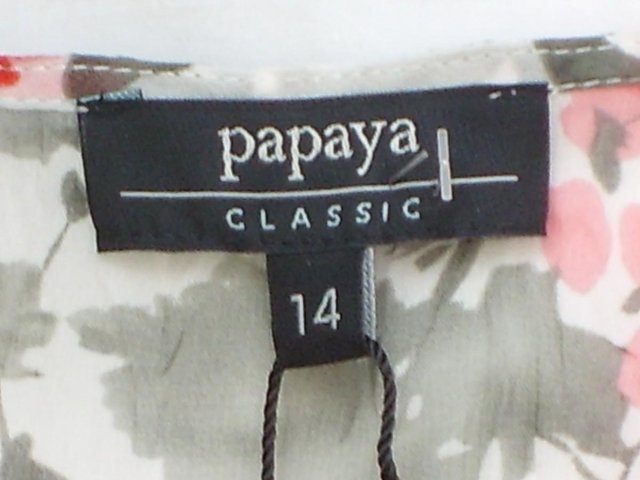 Image 5 of PAPAYA Poppy Print Crinkle Top & Vest – Size 14 NEW