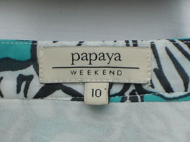 Image 4 of PAPAYA WEEKEND Turquoise Print Maxi Skirt – Size 10 NEW