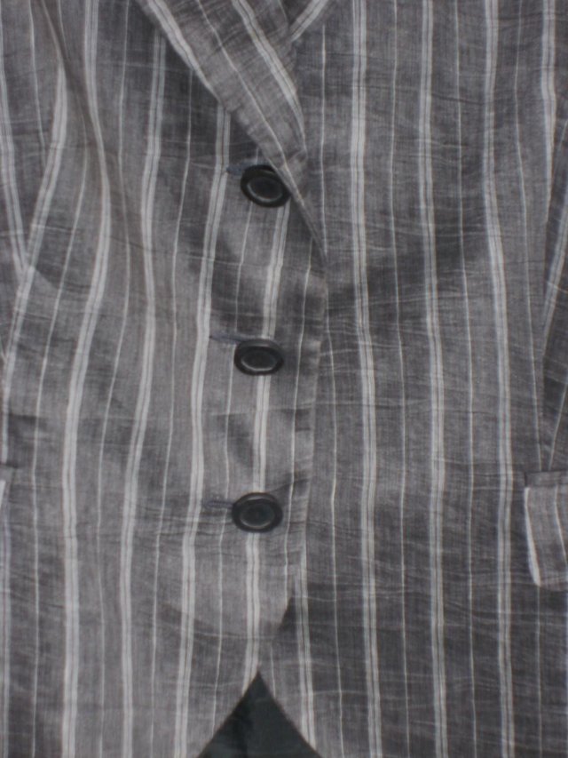 Image 4 of JORGINA Grey Striped Jacket – Size 16