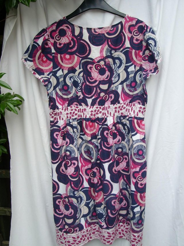 Image 5 of MANTARAY Summer Print Sleeveless Dress–Size 14