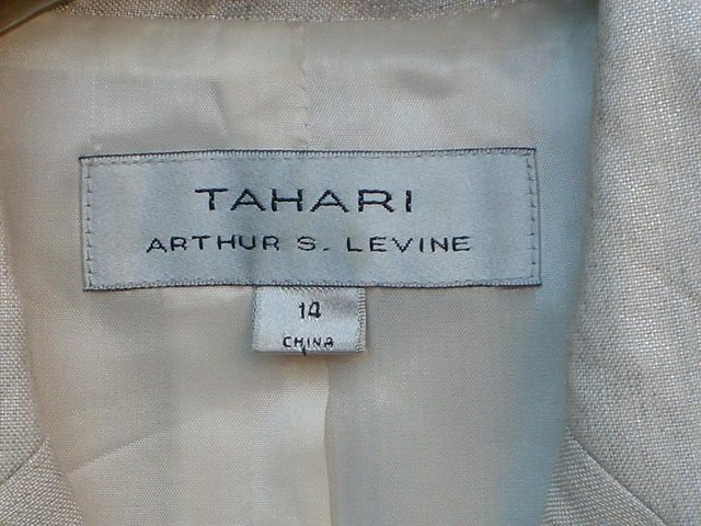 Image 6 of ARTHUR S LEVINE TAHARI Silver Trousers/Jacket Size 12/14