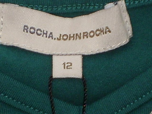 Image 4 of JOHN ROCHA Teal/Green & Gold Vest Top – Size 12 – NEW!