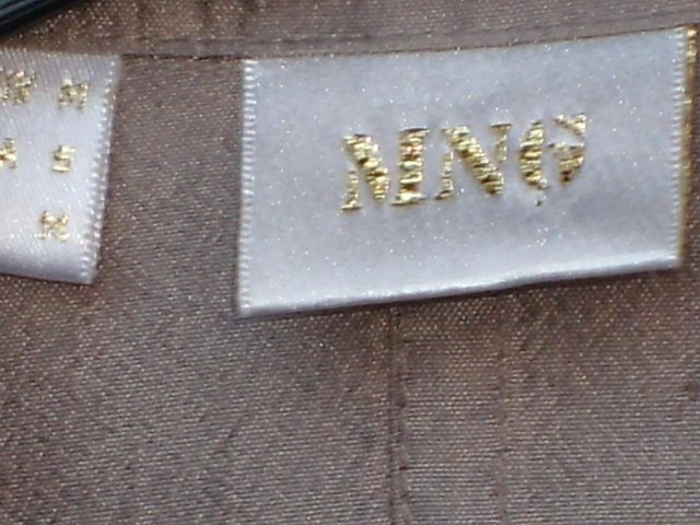 Image 4 of MANGO Gold Short Sleeve Silk Shirt Top  – Size 12 (M)
