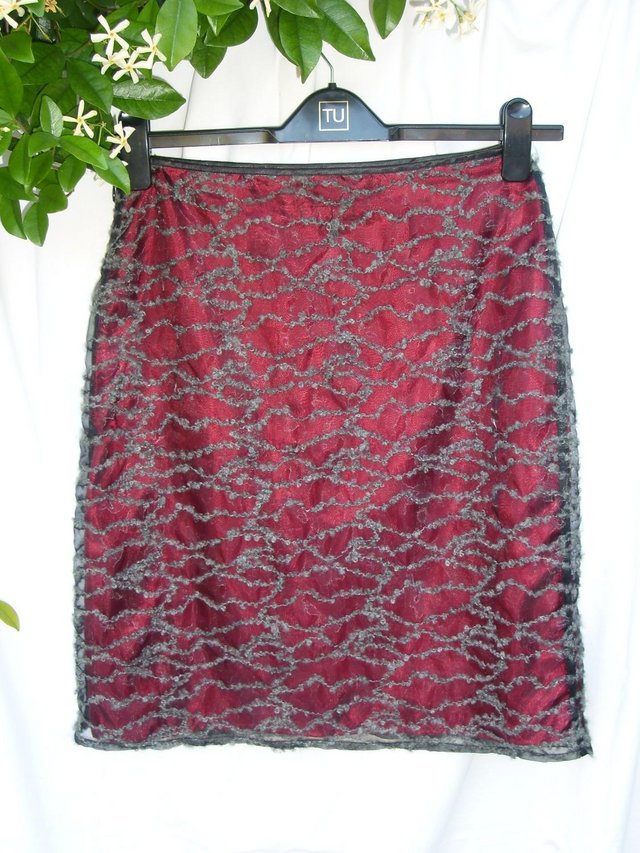 Image 5 of KEIN YUKI Red Mini Skirt – Size 8