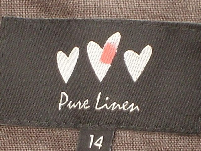 Image 5 of PER UNA Grey Linen Jacket Top – Size 14