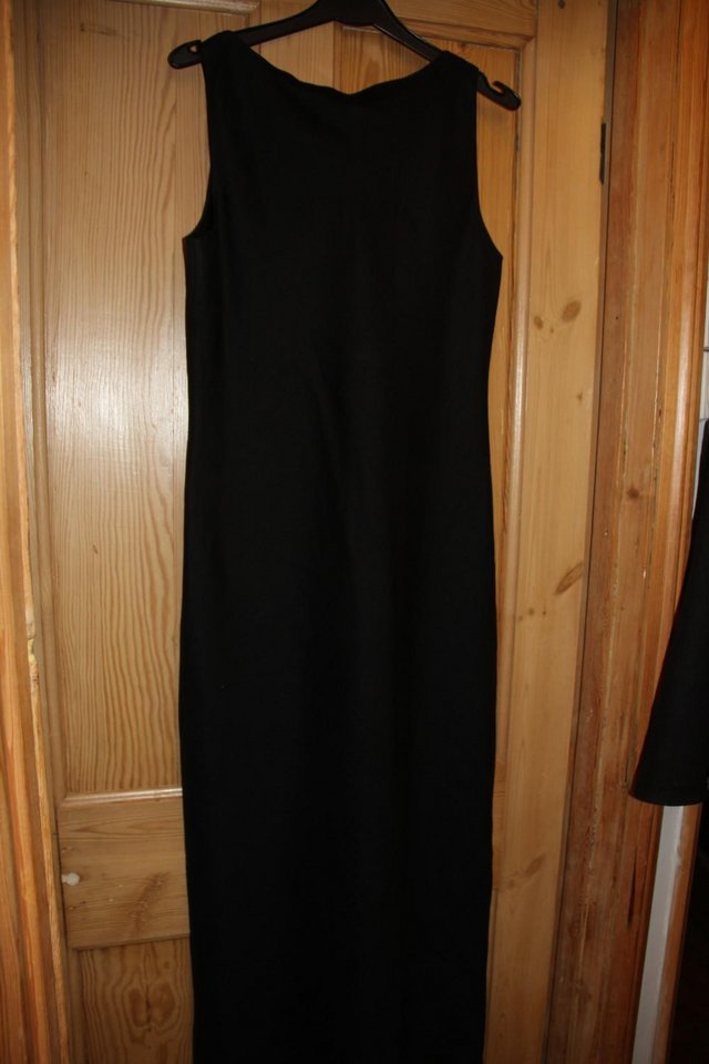 Image 5 of Maria Grachvogel Black Linen Dress – Size 10