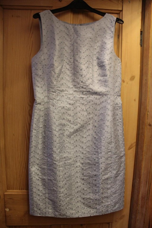 Image 5 of Pale Blue Embroidery Anglaise Lined Dress Size 10