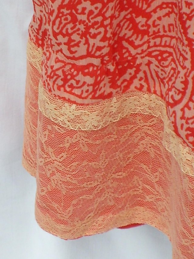 Image 6 of PER UNA Orange Print Sleeveless Dress Size 18L