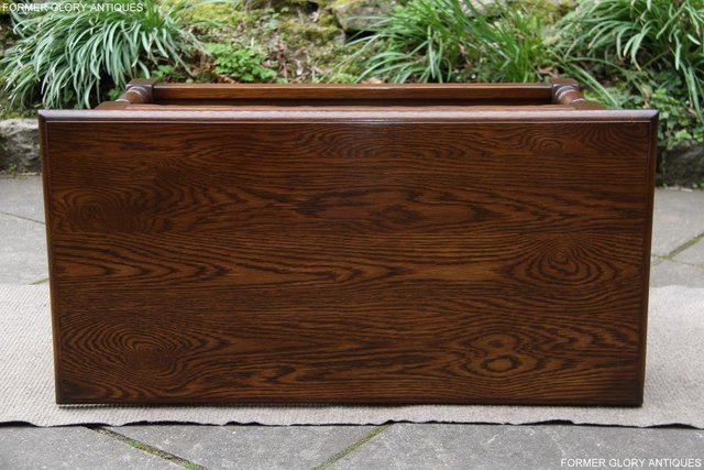 Image 7 of OLD CHARM LIGHT OAK TWO DRAWER OCCASIONAL COFFEE TABLE STAND