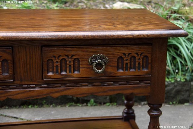 Image 12 of OLD CHARM LIGHT OAK TWO DRAWER OCCASIONAL COFFEE TABLE STAND