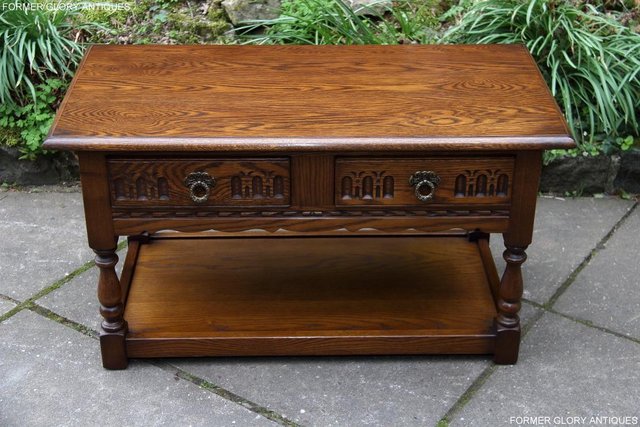 Image 24 of OLD CHARM LIGHT OAK TWO DRAWER OCCASIONAL COFFEE TABLE STAND