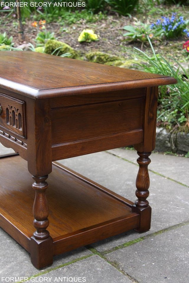 Image 29 of OLD CHARM LIGHT OAK TWO DRAWER OCCASIONAL COFFEE TABLE STAND