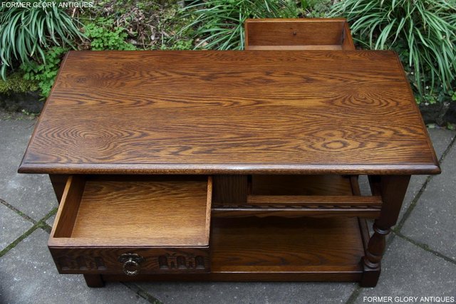 Image 34 of OLD CHARM LIGHT OAK TWO DRAWER OCCASIONAL COFFEE TABLE STAND