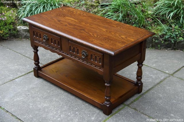 Image 42 of OLD CHARM LIGHT OAK TWO DRAWER OCCASIONAL COFFEE TABLE STAND