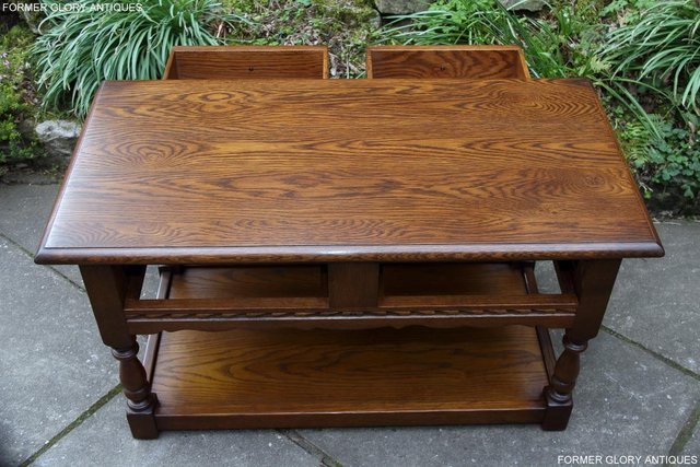 Image 46 of OLD CHARM LIGHT OAK TWO DRAWER OCCASIONAL COFFEE TABLE STAND