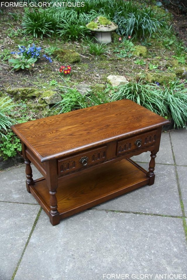 Image 48 of OLD CHARM LIGHT OAK TWO DRAWER OCCASIONAL COFFEE TABLE STAND