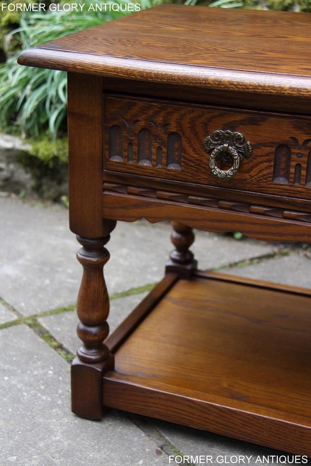 Image 49 of OLD CHARM LIGHT OAK TWO DRAWER OCCASIONAL COFFEE TABLE STAND
