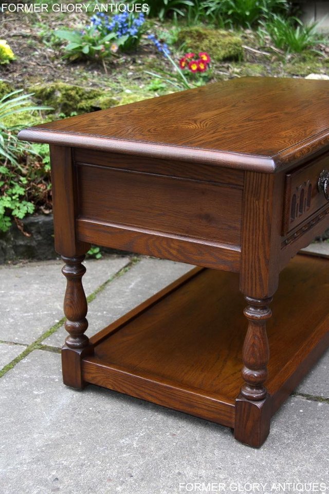 Image 58 of OLD CHARM LIGHT OAK TWO DRAWER OCCASIONAL COFFEE TABLE STAND