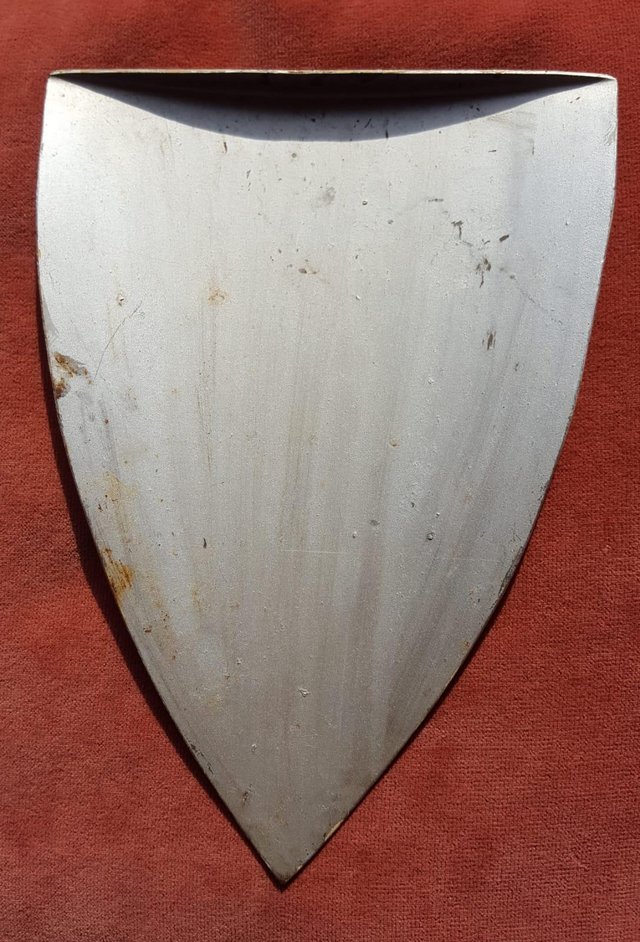 Image 3 of Unusual Vintage Small Hand Painted Shield