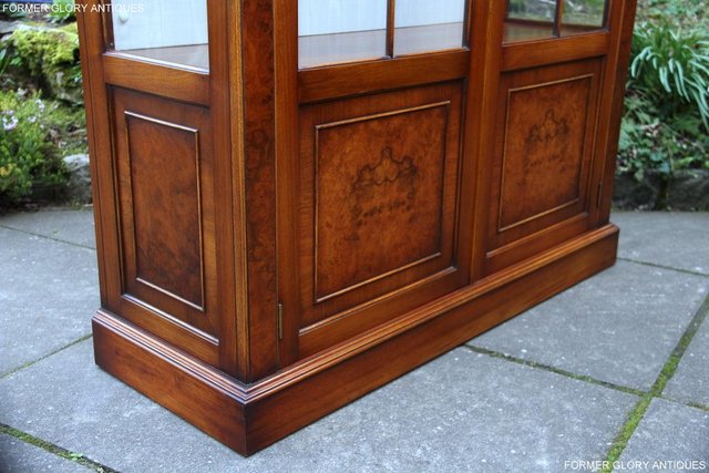 Image 13 of BEVAN FUNNELL BURR WALNUT CHINA GLASS DISPLAY CABINET STAND
