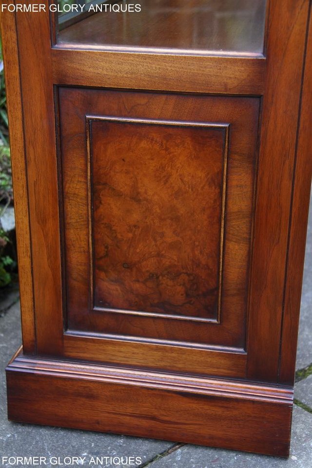 Image 23 of BEVAN FUNNELL BURR WALNUT CHINA GLASS DISPLAY CABINET STAND