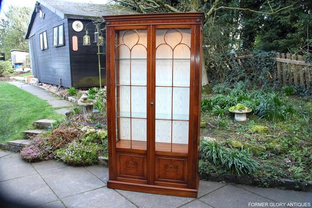Image 26 of BEVAN FUNNELL BURR WALNUT CHINA GLASS DISPLAY CABINET STAND