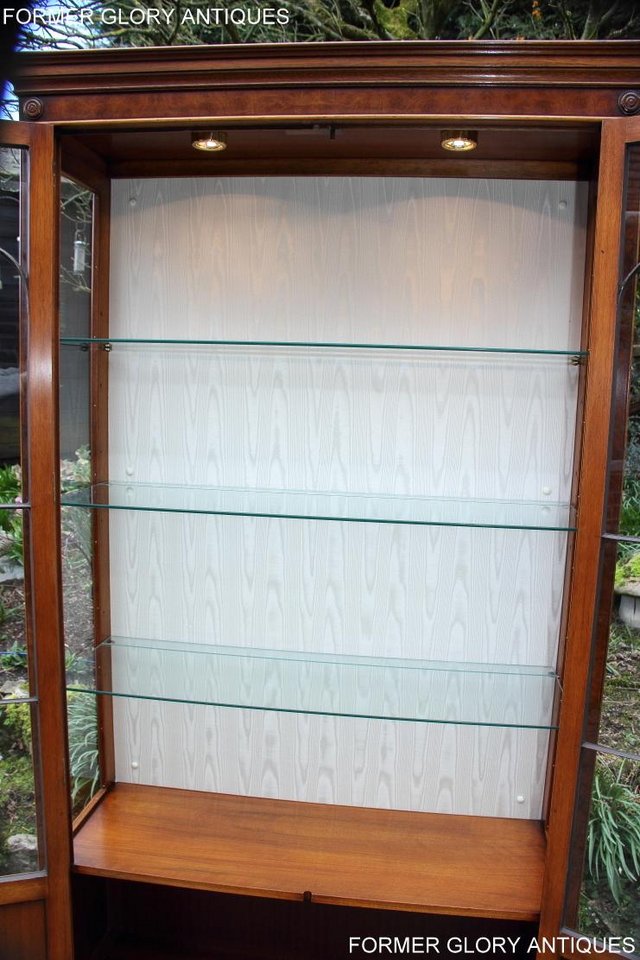 Image 33 of BEVAN FUNNELL BURR WALNUT CHINA GLASS DISPLAY CABINET STAND