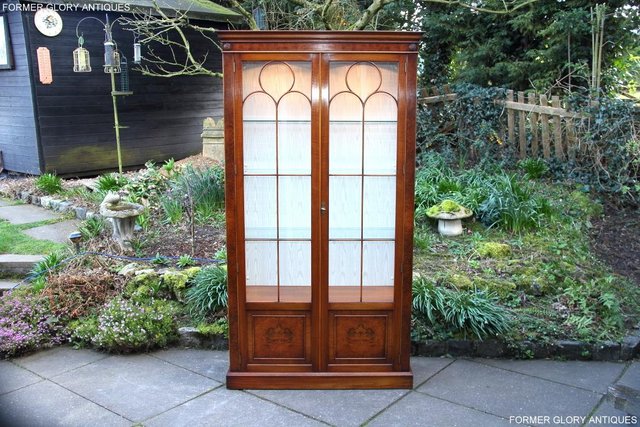 Image 40 of BEVAN FUNNELL BURR WALNUT CHINA GLASS DISPLAY CABINET STAND